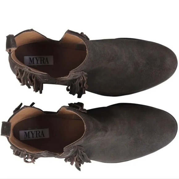 NWT Myra Boho Western Leather Tassel Booties 10 - Picture 6 of 7